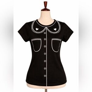 Dangerfield Trompe L'oiel blouse tshirt. S